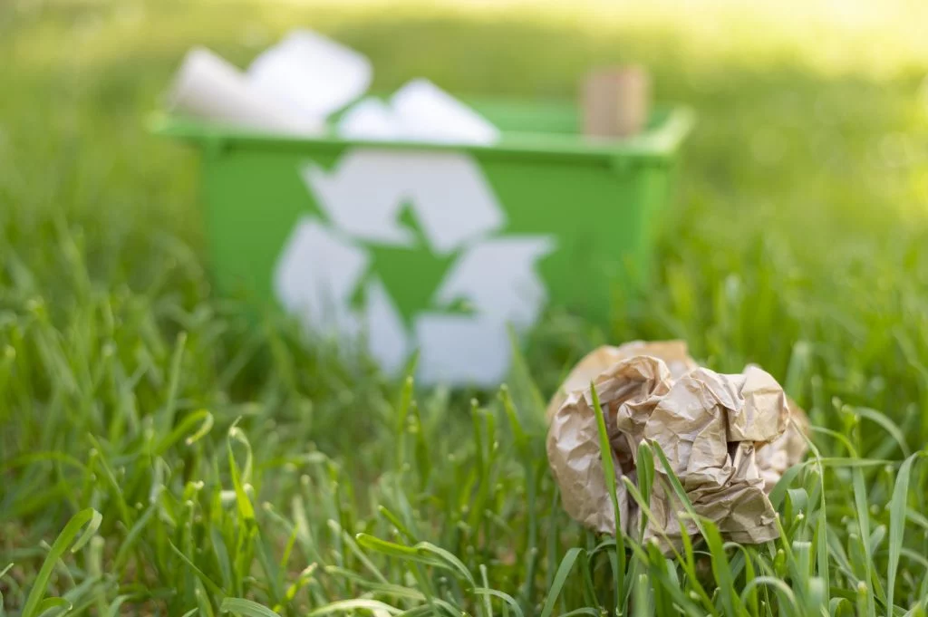 Poubelle de recyclage
